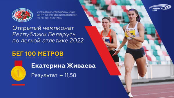 Чемпионы открытого чемпионата Республики Беларусь по легкой атлетике 2022г.
