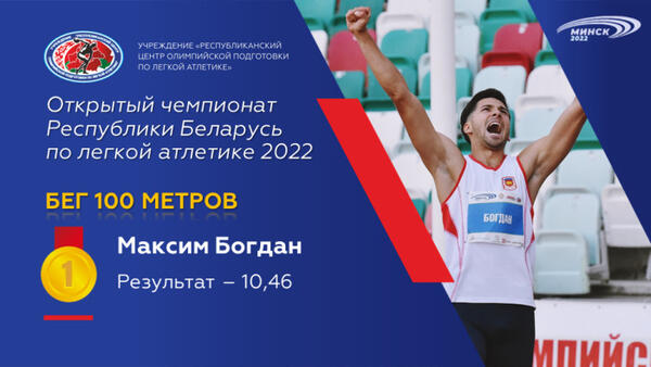Чемпионы открытого чемпионата Республики Беларусь по легкой атлетике 2022г.