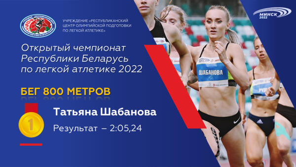 Чемпионы открытого чемпионата Республики Беларусь по легкой атлетике 2022г.