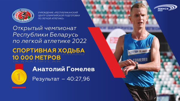 Чемпионы открытого чемпионата Республики Беларусь по легкой атлетике 2022г.
