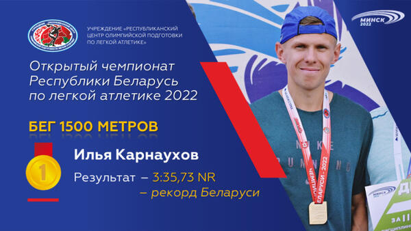 Чемпионы открытого чемпионата Республики Беларусь по легкой атлетике 2022г.