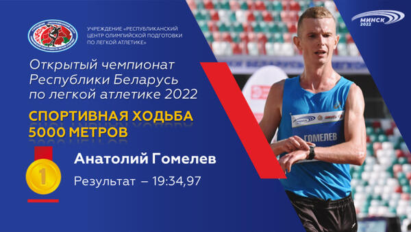 Чемпионы открытого чемпионата Республики Беларусь по легкой атлетике 2022г.