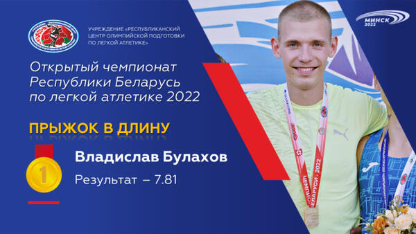 Чемпионы открытого чемпионата Республики Беларусь по легкой атлетике 2022г.