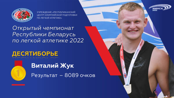 Чемпионы открытого чемпионата Республики Беларусь по легкой атлетике 2022г.