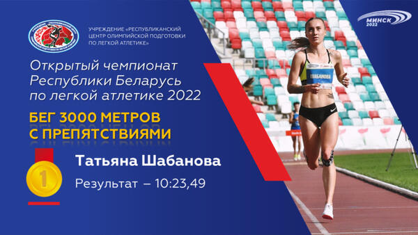 Чемпионы открытого чемпионата Республики Беларусь по легкой атлетике 2022г.