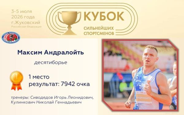 Чемпионы Кубка сильнейших спортсменов по легкой атлетике 2026