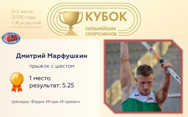 Чемпионы Кубка сильнейших спортсменов по легкой атлетике 2026